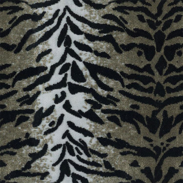 Kalitate handiko jacquard belusezko belusezko tigre animalien larruazaleko sofa sofa