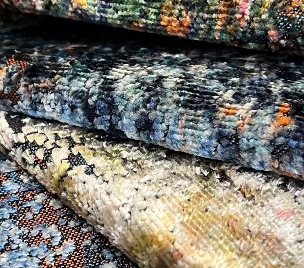 JBL Kalitate handiko Jacquard Velvet Oihal Moda Bilduma Berria Kolore Distiratsuak Eredu Modern Style Jacquard Velvet Sofarako